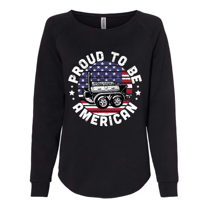 4th Of July Bbq Offset Smoker Pit Proud To Be American Cool Gift Womens California Wash Sweatshirt