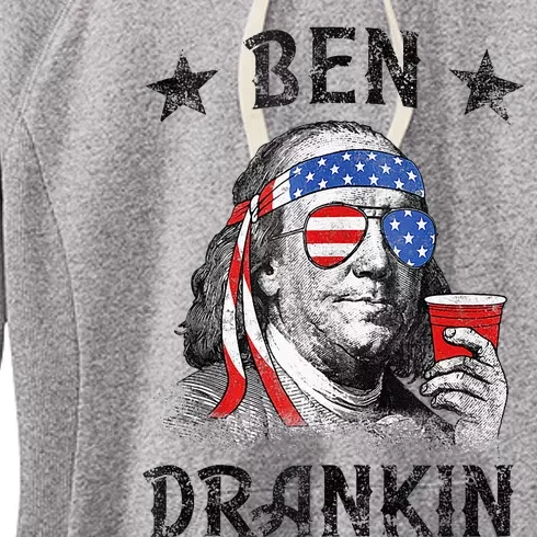 4th Of July For Men Ben Drankin Funny Beer Women's Fleece Hoodie