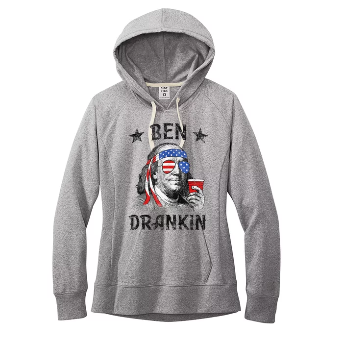 4th Of July For Men Ben Drankin Funny Beer Women's Fleece Hoodie