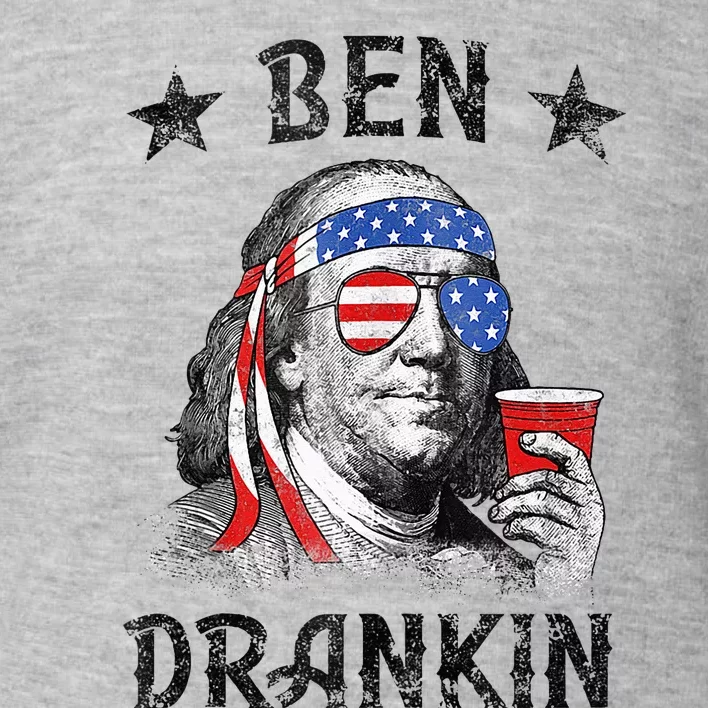 4th Of July For Men Ben Drankin Funny Beer Toddler Sweatshirt