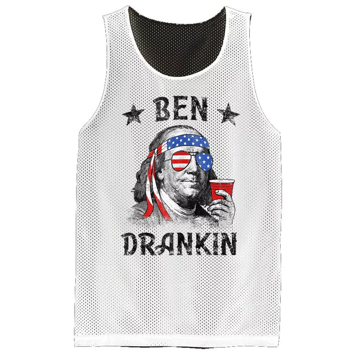 4th Of July For Men Ben Drankin Funny Beer Mesh Reversible Basketball Jersey Tank