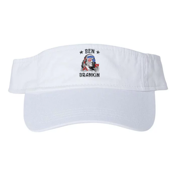 4th Of July For Men Ben Drankin Funny Beer Valucap Bio-Washed Visor