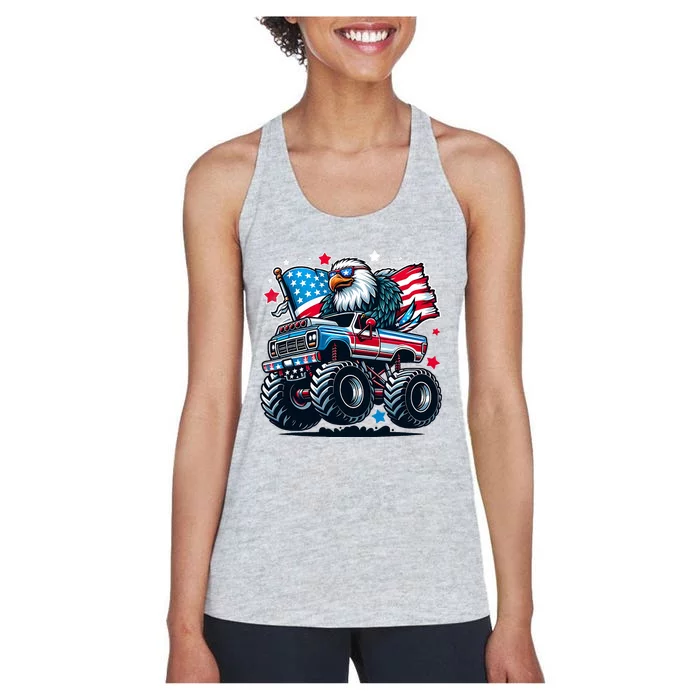 4th Of July Shirts American Flag Eagle Usa Women's Racerback Tank