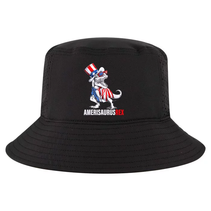 4th Of July T Rex Dinosaur Amerisaurus Rex Cool Comfort Performance Bucket Hat