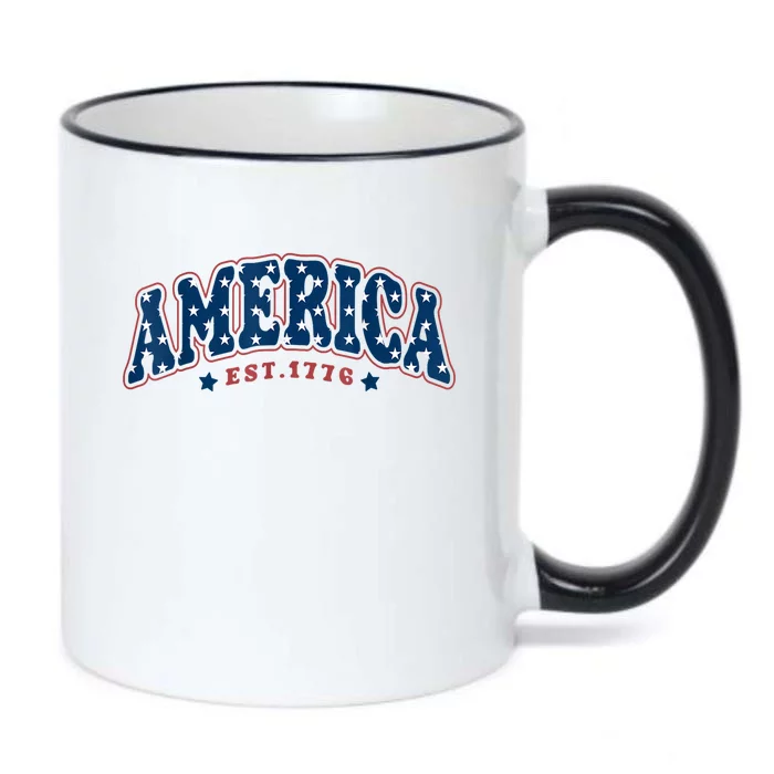 4th Of July America Est 1776 Black Color Changing Mug