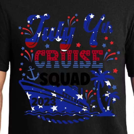 4Th Of July Cruise Squad Matching Vacation Cruise Ship Gift Pajama Set