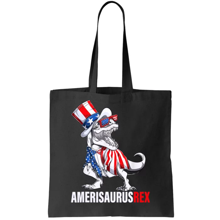 4th Of July T Rex Dinosaur Amerisaurus Rex Tote Bag