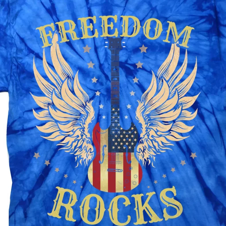 4th Of July American Flag Usa Freedom Rocks Great Gift Tie-Dye T-Shirt