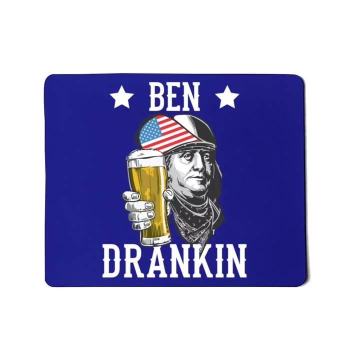 4th Of July Tee Ben Drankin Gift Mousepad