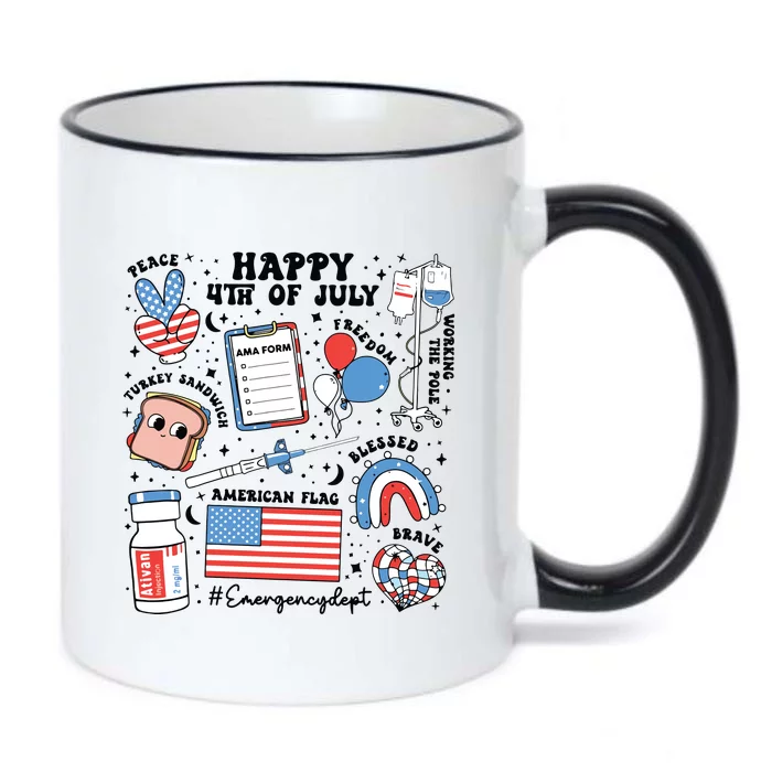 4th Of July Er Nurse Er Nurse Crew Black Color Changing Mug