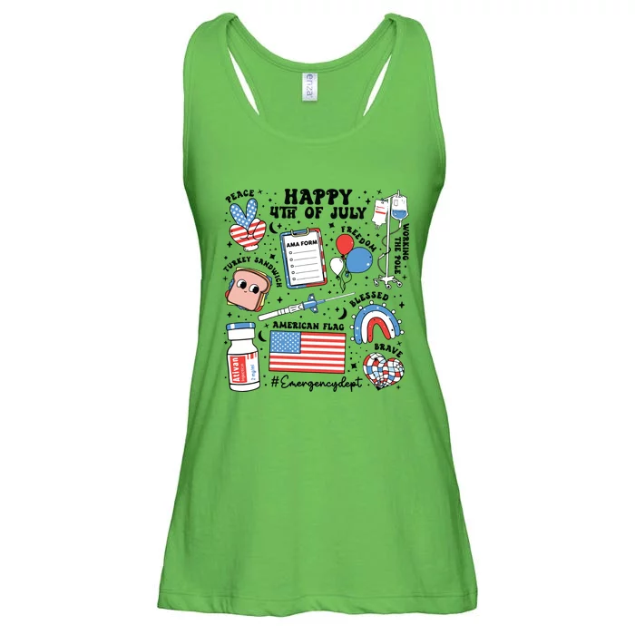 4th Of July Er Nurse Er Nurse Crew Ladies Essential Flowy Tank