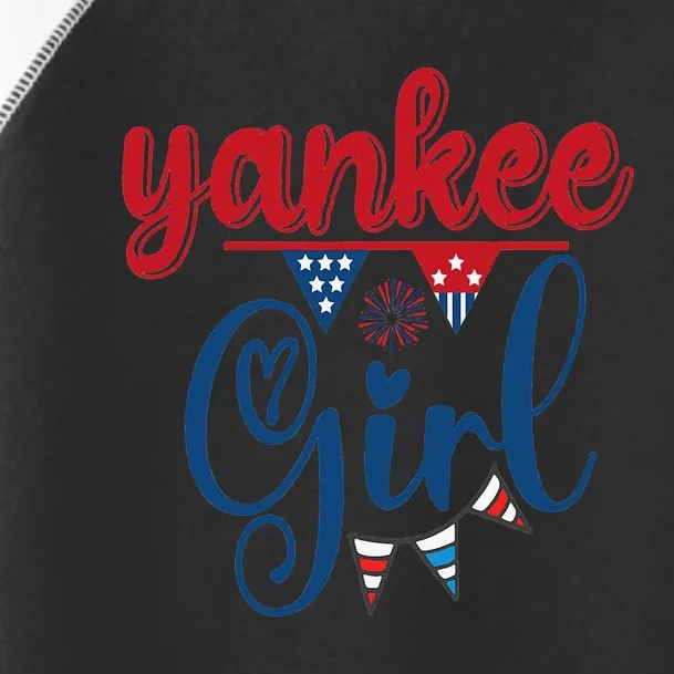 4th Of July Yankee American Flag Fourth Of July Toddler Fine Jersey T-Shirt