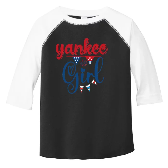 4th Of July Yankee American Flag Fourth Of July Toddler Fine Jersey T-Shirt