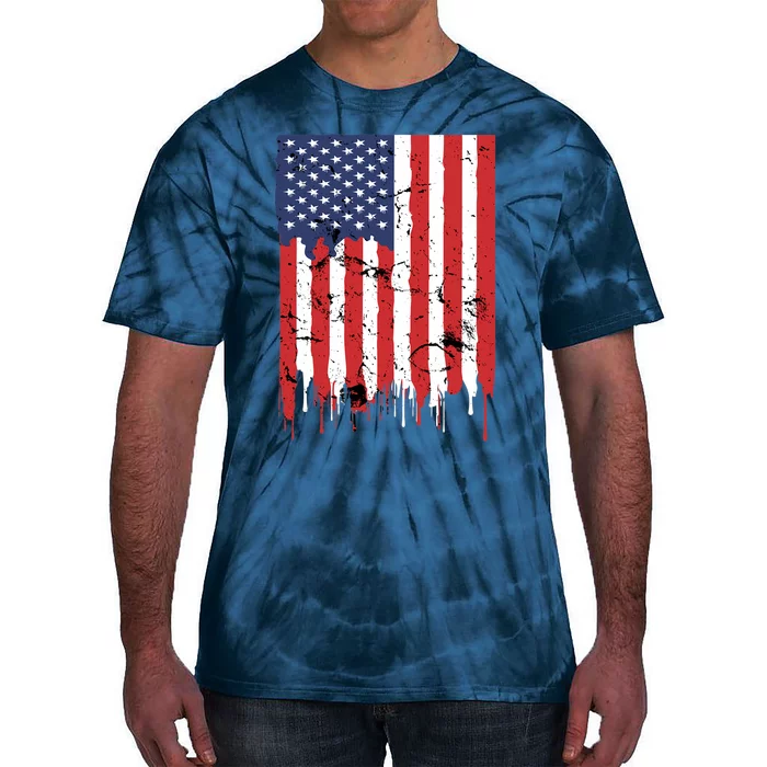 4th Of July American Flag Vintage Design Patriotic Tie-Dye T-Shirt