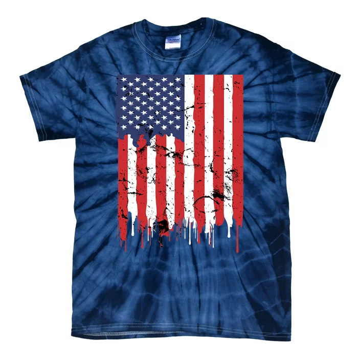 4th Of July American Flag Vintage Design Patriotic Tie-Dye T-Shirt