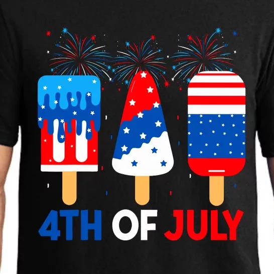 4th Of July Ice Creams Funny Patriotic American Flag America Pajama Set