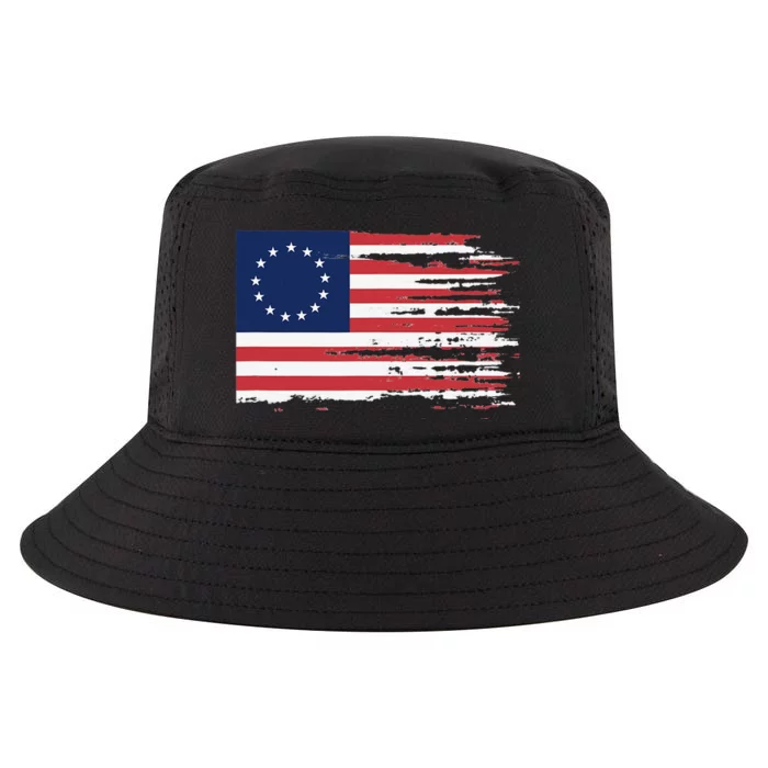 4th of July Patriotic Betsy Ross battle flag 13 colonies Cool Comfort Performance Bucket Hat