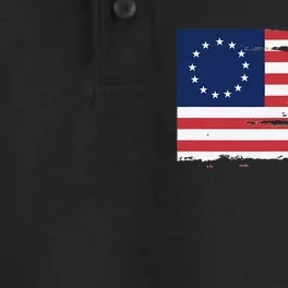 4th of July Patriotic Betsy Ross battle flag 13 colonies Dry Zone Grid Performance Polo