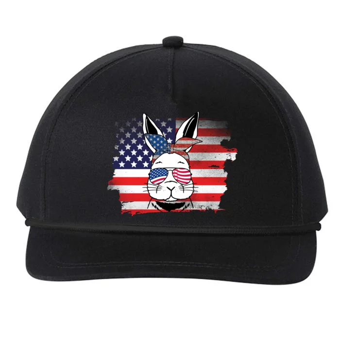 4th Of July Bunny, Funny Fourth Of July Graphic, Plus Size Shirt For Men Women Snapback Five-Panel Rope Hat