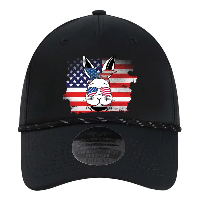 4th Of July Bunny, Funny Fourth Of July Graphic, Plus Size Shirt For Men Women Performance The Dyno Cap