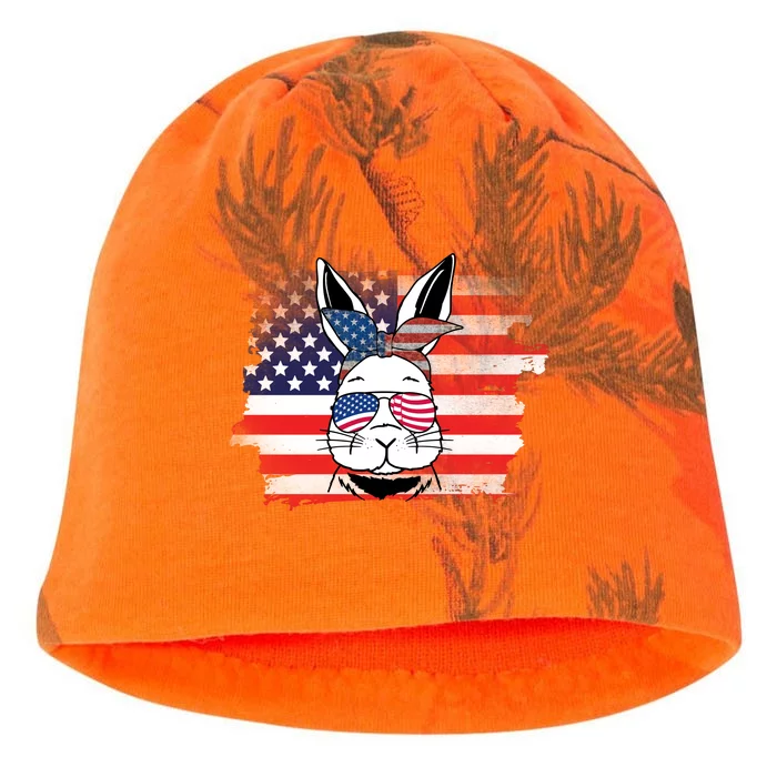 4th Of July Bunny, Funny Fourth Of July Graphic, Plus Size Shirt For Men Women Kati - Camo Knit Beanie