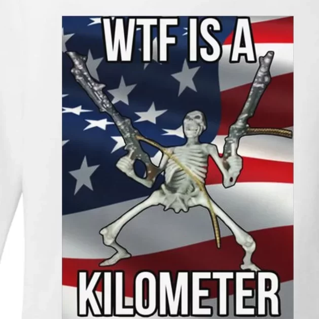 4Th Of July Cringey Tees Wtf Is A Kilometer Womens CVC Long Sleeve Shirt