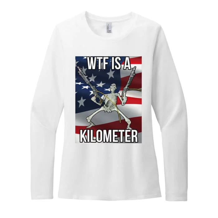 4Th Of July Cringey Tees Wtf Is A Kilometer Womens CVC Long Sleeve Shirt