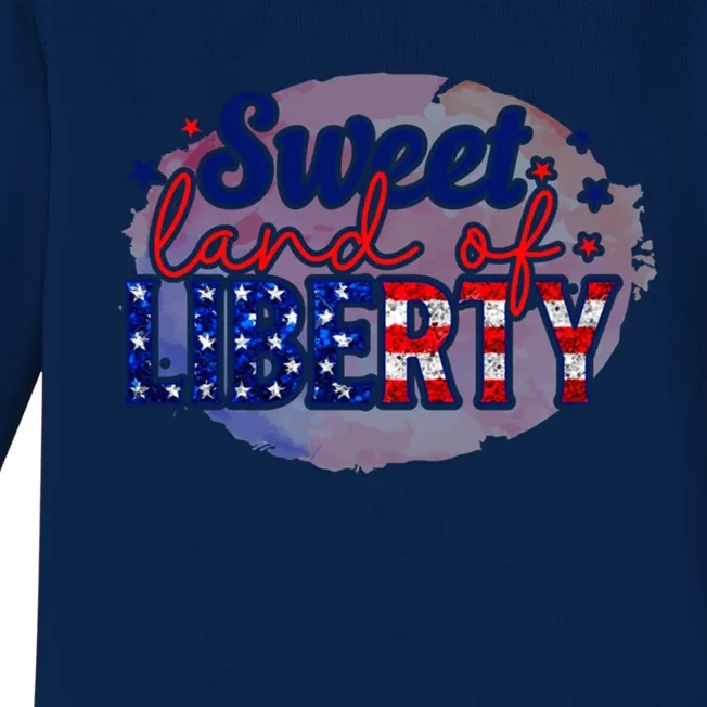 4th Of July Clothes And Accessories Sweet Land Of Liberty Great Gift Baby Long Sleeve Bodysuit