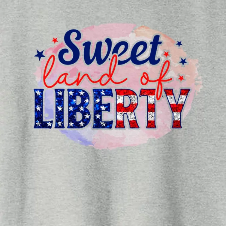 4th Of July Clothes And Accessories Sweet Land Of Liberty Great Gift Women's Crop Top Tee