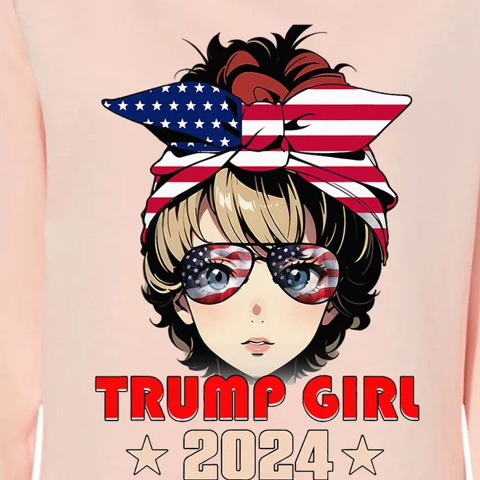 4th Of July Trump 45 47 Trump Girl 2024 Womens California Wash Sweatshirt