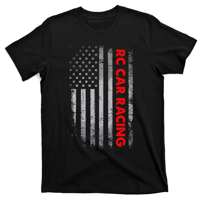 4th Of July RC Car Racer Vintage American Flag RC Car Racing T-Shirt