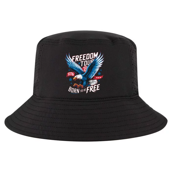 4th Of July Freedom Born To Be Free Cool Comfort Performance Bucket Hat