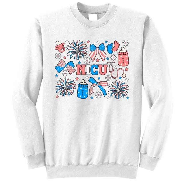 4th Of July Nicu Nurse Doodles Sweatshirt