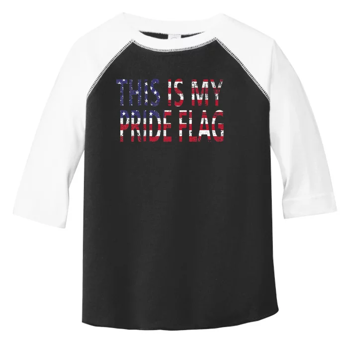 4th Of July This Is My Pride Flag Usa American Land Identity Toddler Fine Jersey T-Shirt