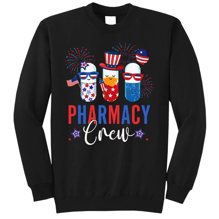 4th Of July Pharmacy Crew Cute Pills American Patriotic Firecracker Gift Sweatshirt