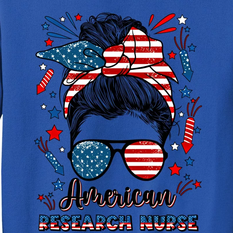 4th Of July Research Nurse American Flag Research Nursing Gift Sweatshirt