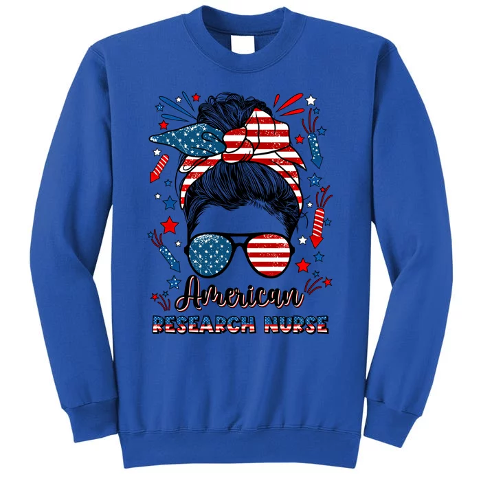 4th Of July Research Nurse American Flag Research Nursing Gift Sweatshirt