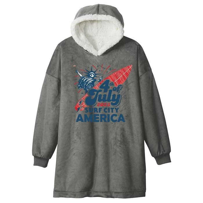 4th Of July Independence Day Hooded Wearable Blanket