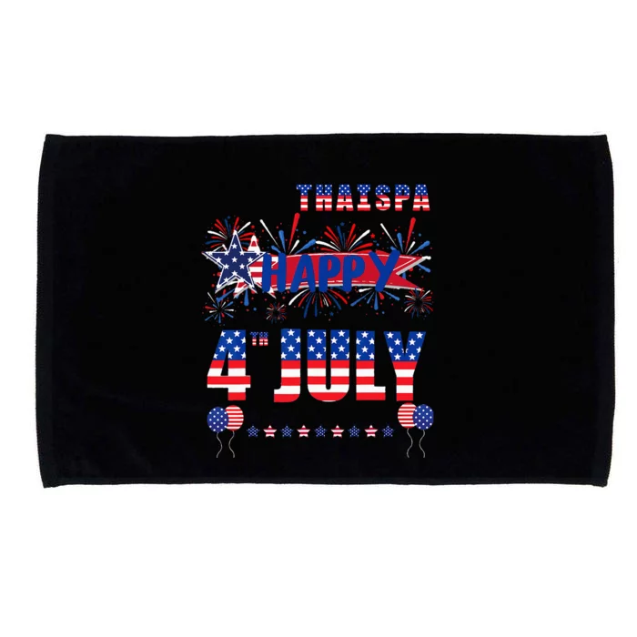 4 Of July Celebration Thai Spa Microfiber Hand Towel