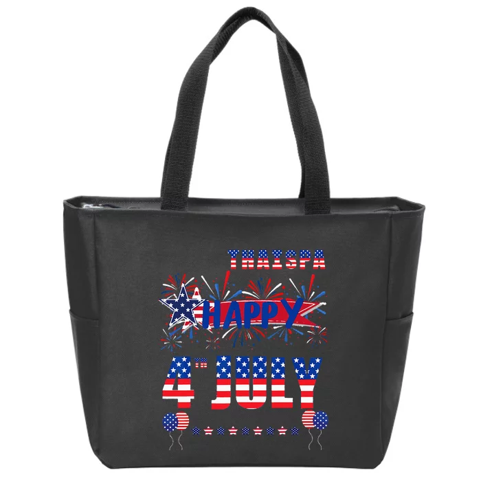 4 Of July Celebration Thai Spa Zip Tote Bag