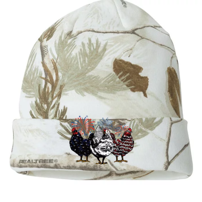 4th Of July Chicken Fourth Of July Patriotic Mom Kati - 12in Camo Beanie