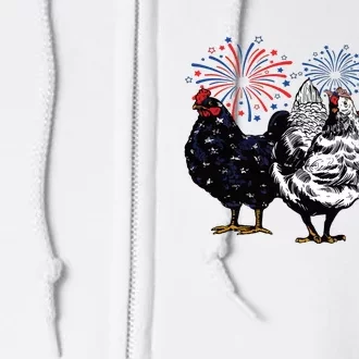 4th Of July Chicken Fourth Of July Patriotic Mom Full Zip Hoodie