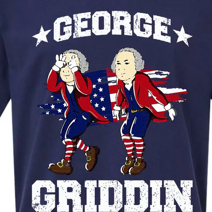 4th Of July George Washington George Griddin Sueded Cloud Jersey T-Shirt