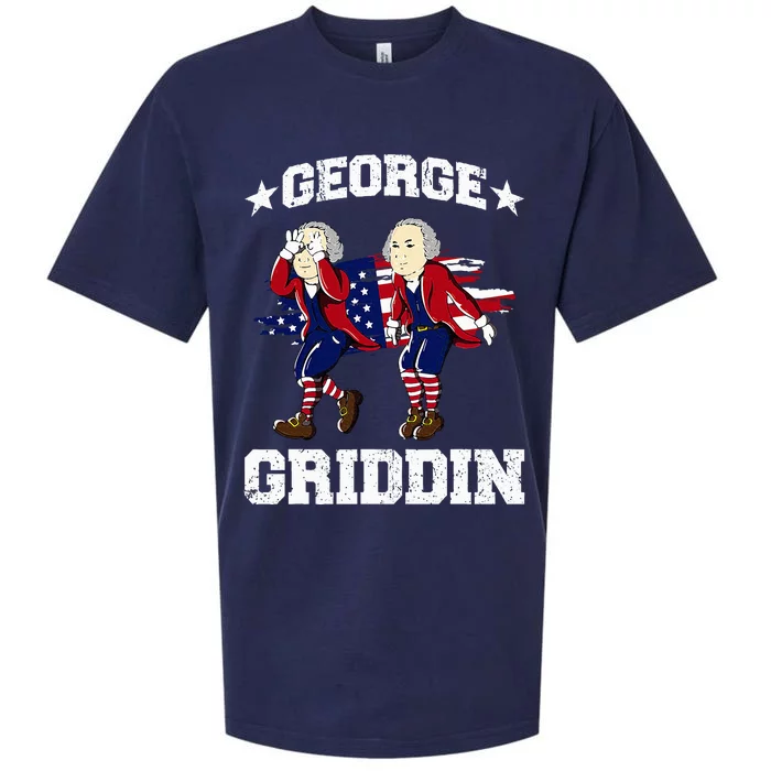 4th Of July George Washington George Griddin Sueded Cloud Jersey T-Shirt