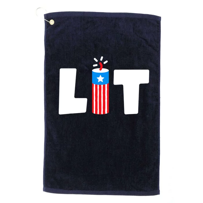 4th Of July Kids Boys Men Freedom USA Patriotic Vintage Platinum Collection Golf Towel