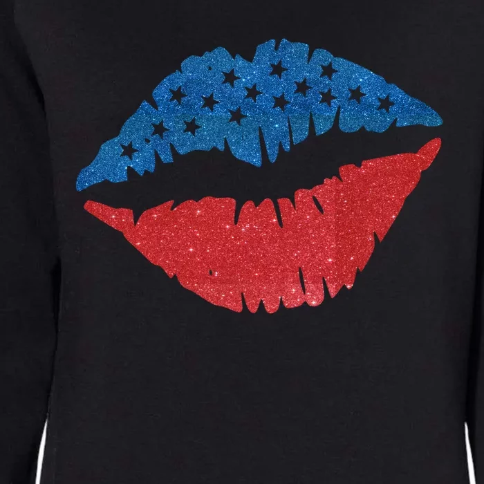 4th Of July Lips Holiday Womens California Wash Sweatshirt