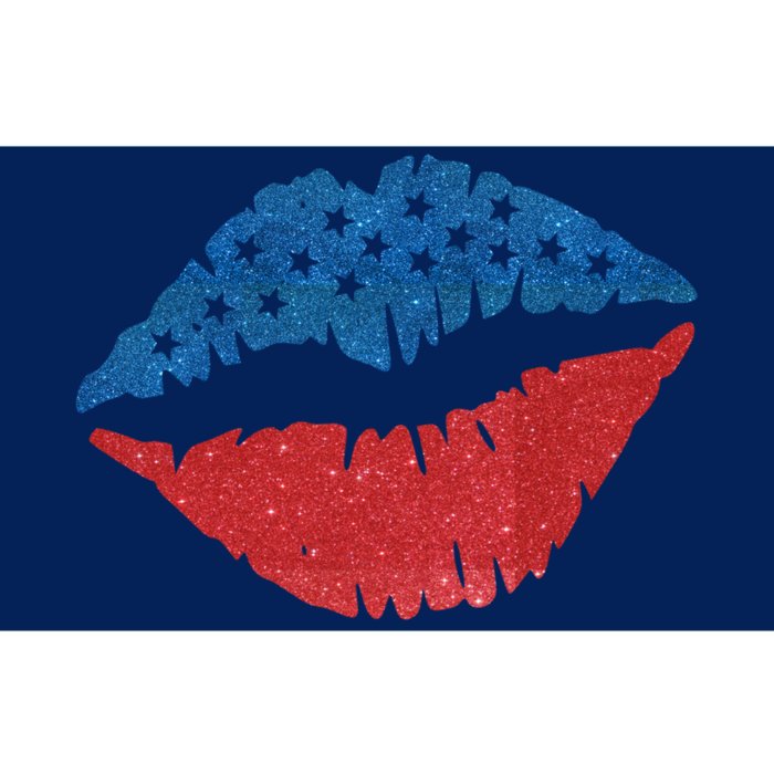 4th Of July Lips Holiday Bumper Sticker