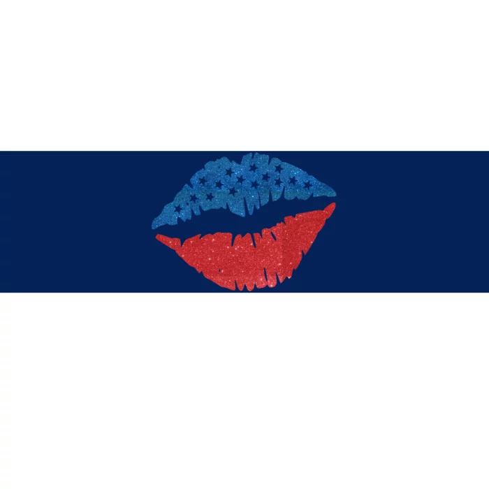 4th Of July Lips Holiday Bumper Sticker