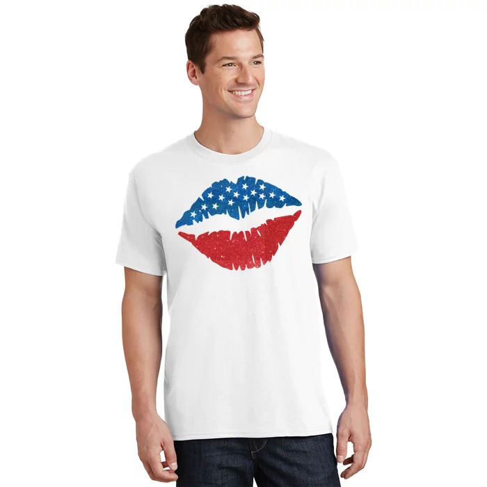 4th Of July Lips Holiday T-Shirt