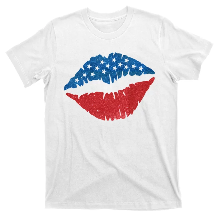 4th Of July Lips Holiday T-Shirt